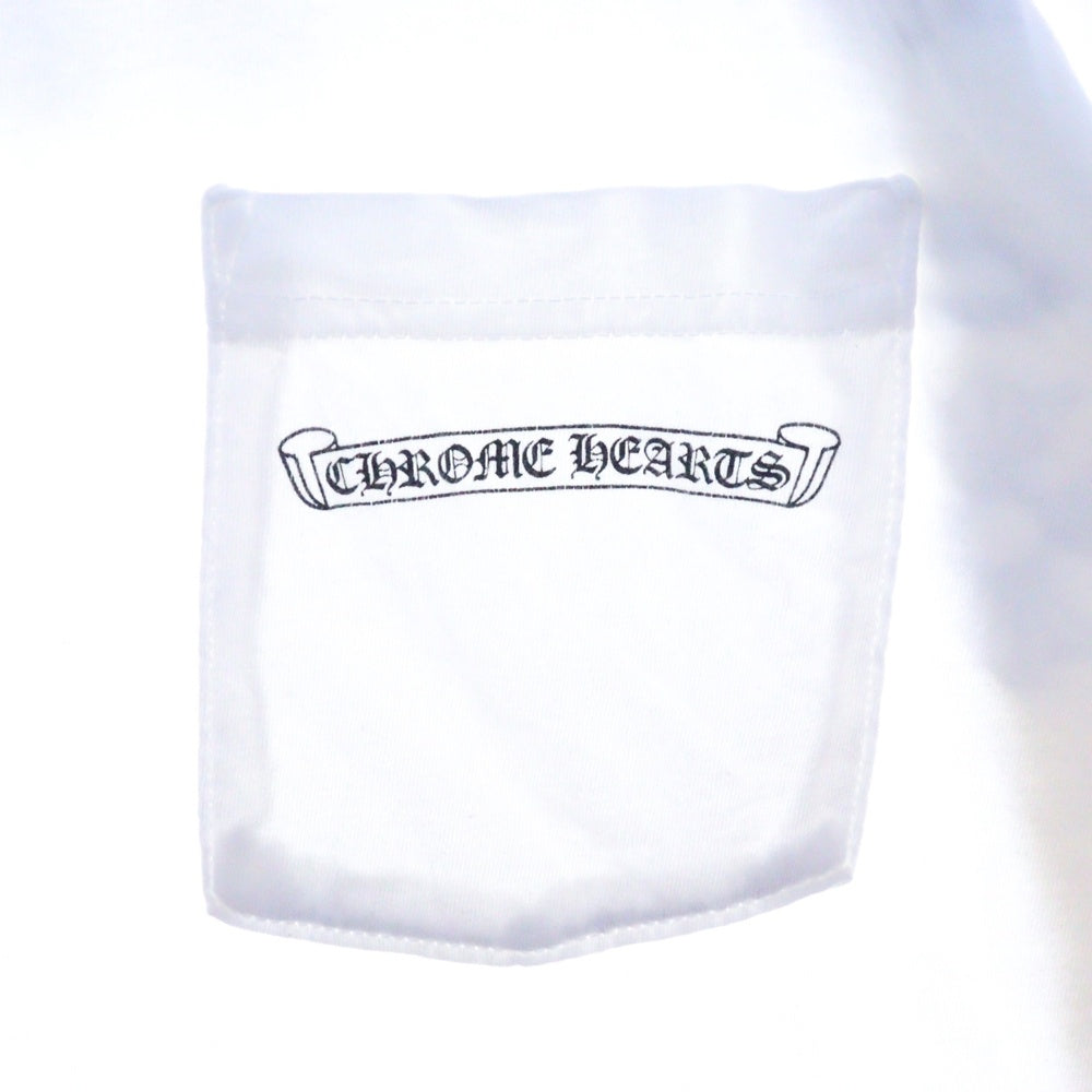 CHROME HEARTS(クロムハーツ) CH L S 1 バックアーチロゴプリント USA 長袖Tシャツ ロングスリーブカットソー ホワイト