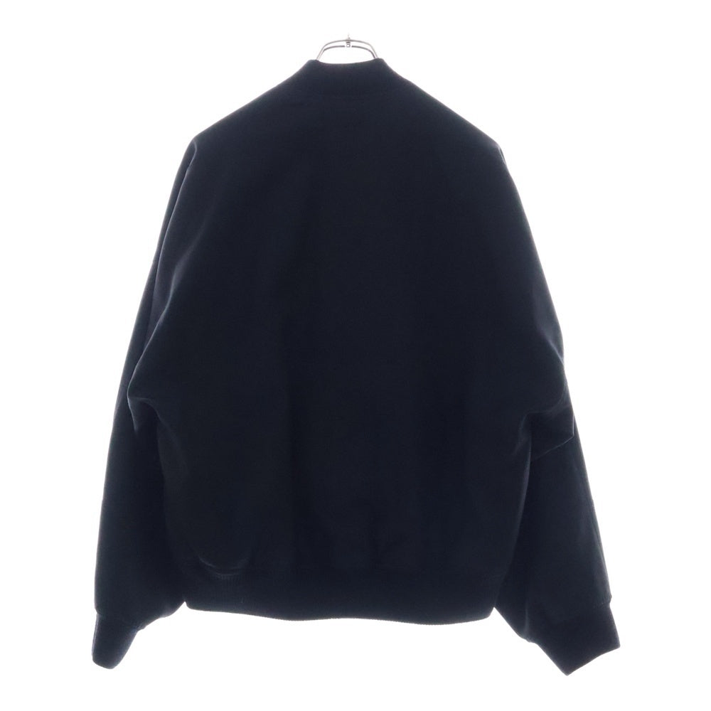 JIL SANDER(ジルサンダー) 20AW MA-1 メタルボタン ウール ギャバジン ジップアップ ジャケット ブルゾン ブラック JSMR420601MR20250002