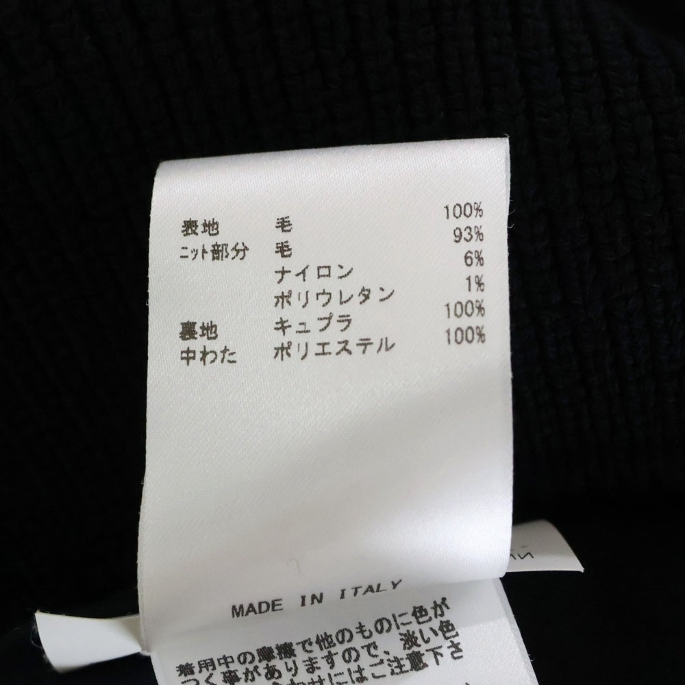 JIL SANDER(ジルサンダー) 20AW MA-1 メタルボタン ウール ギャバジン ジップアップ ジャケット ブルゾン ブラック JSMR420601MR20250002