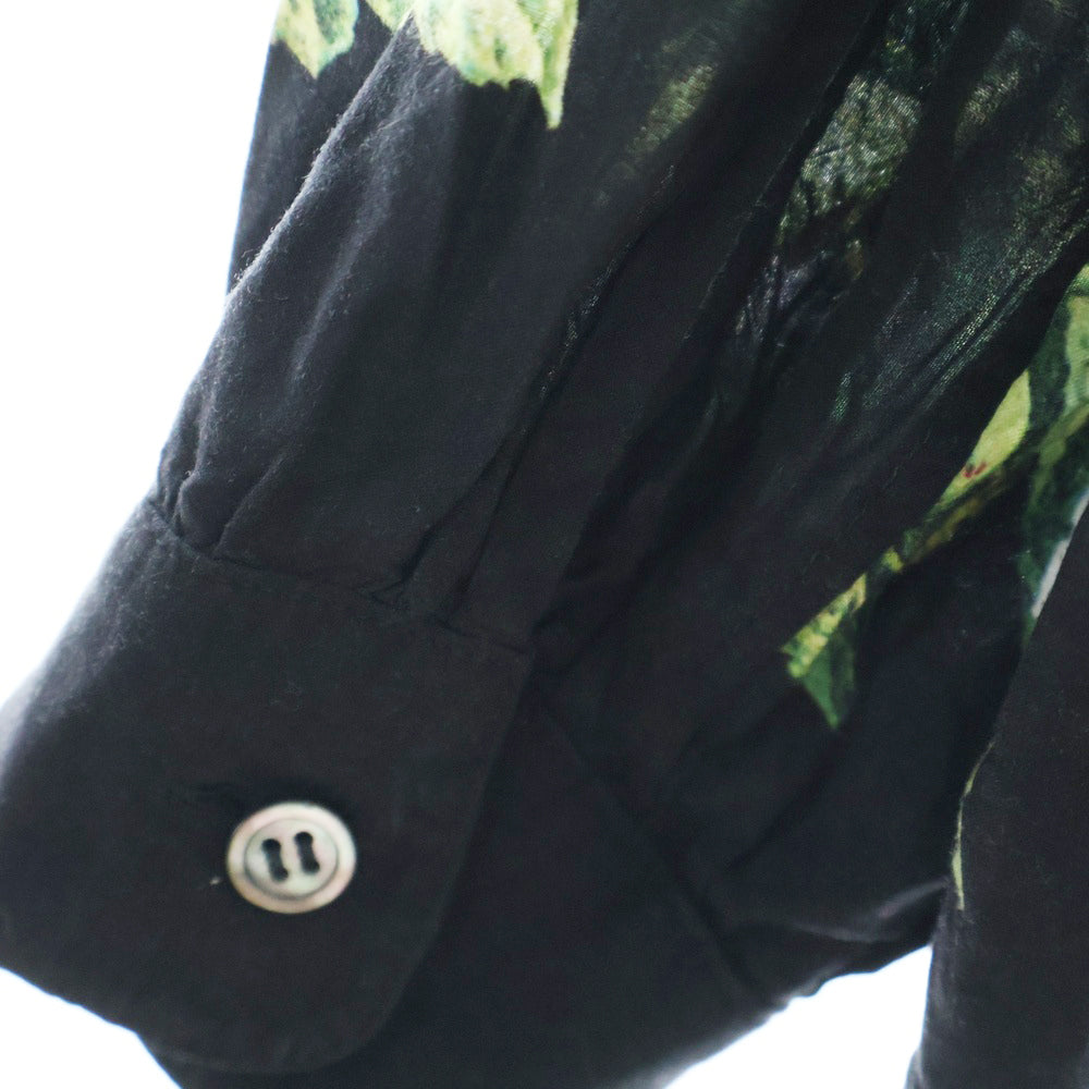 UNDERCOVER(アンダーカバー) 20SS フローラル総柄 長袖 レーヨン シャツ ブラック UCY1403-3