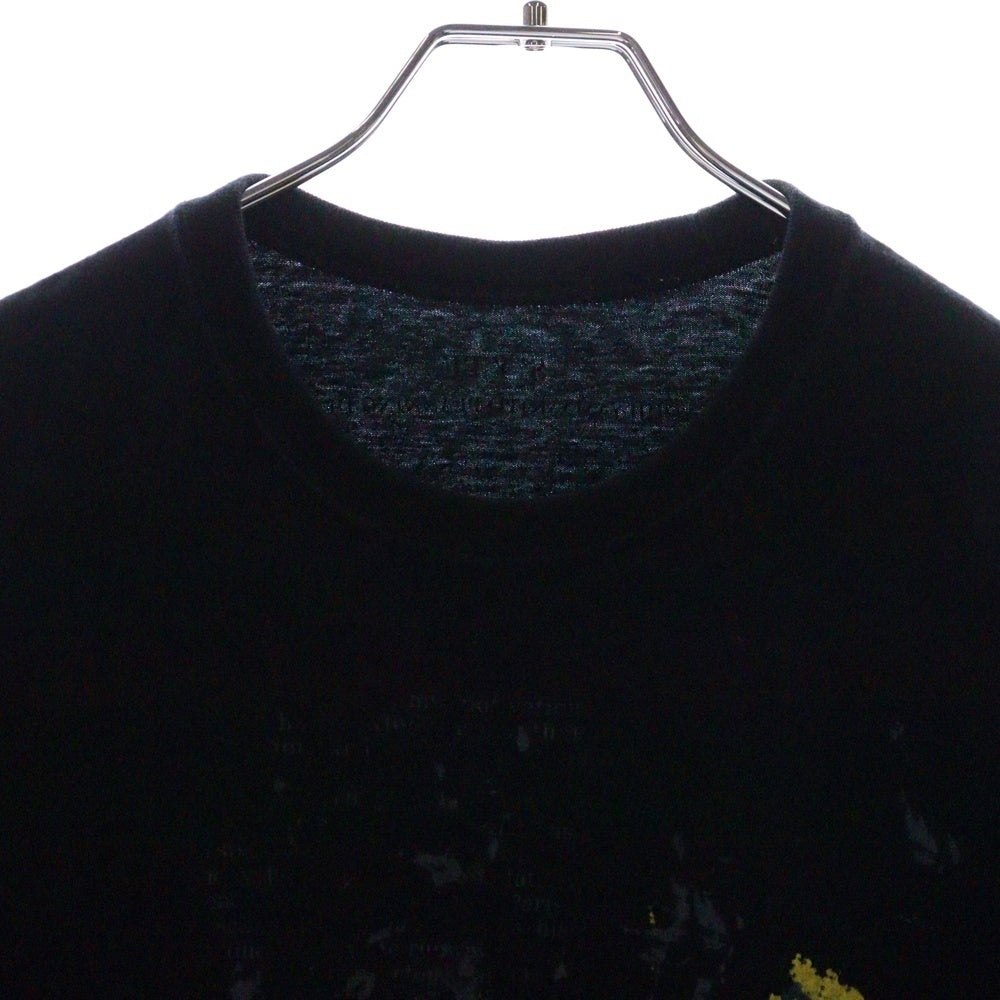 s'yte(サイト) プリント クルーネック 半袖Tシャツカットソー ブラック