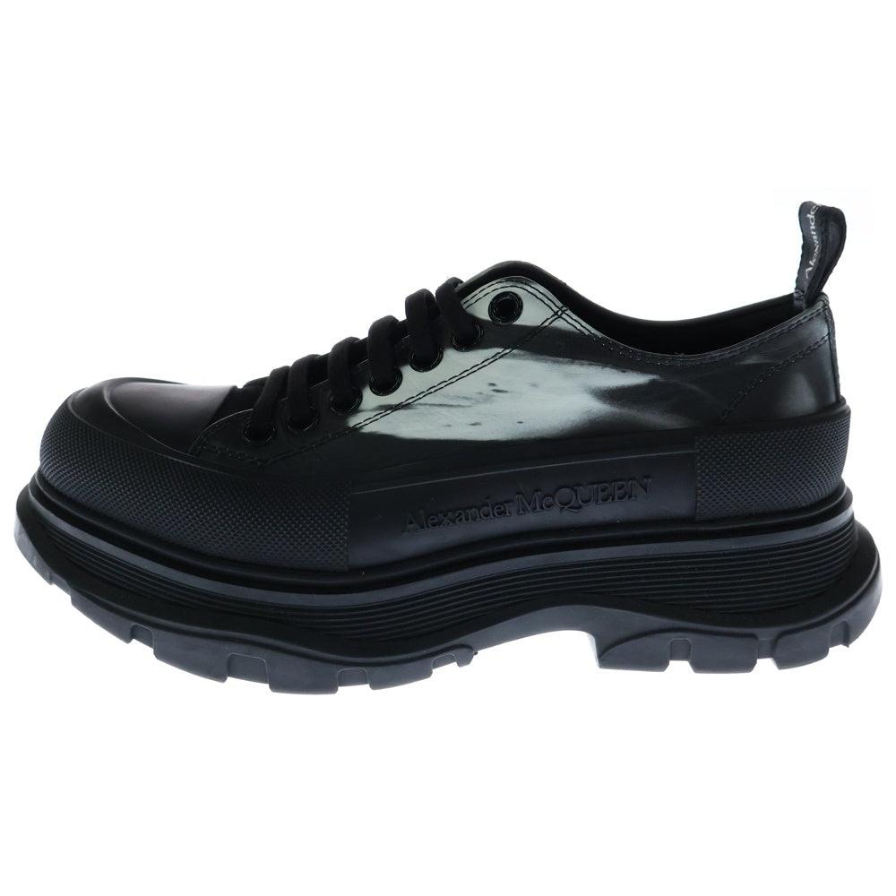 Alexander McQueen(アレキサンダーマックイーン) Tread Slick トレッド スリック レザー ローカットスニーカー ブラック 756490
