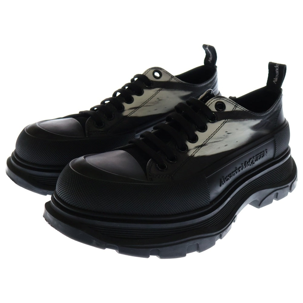 Alexander McQueen(アレキサンダーマックイーン) Tread Slick トレッド スリック レザー ローカットスニーカー ブラック 756490