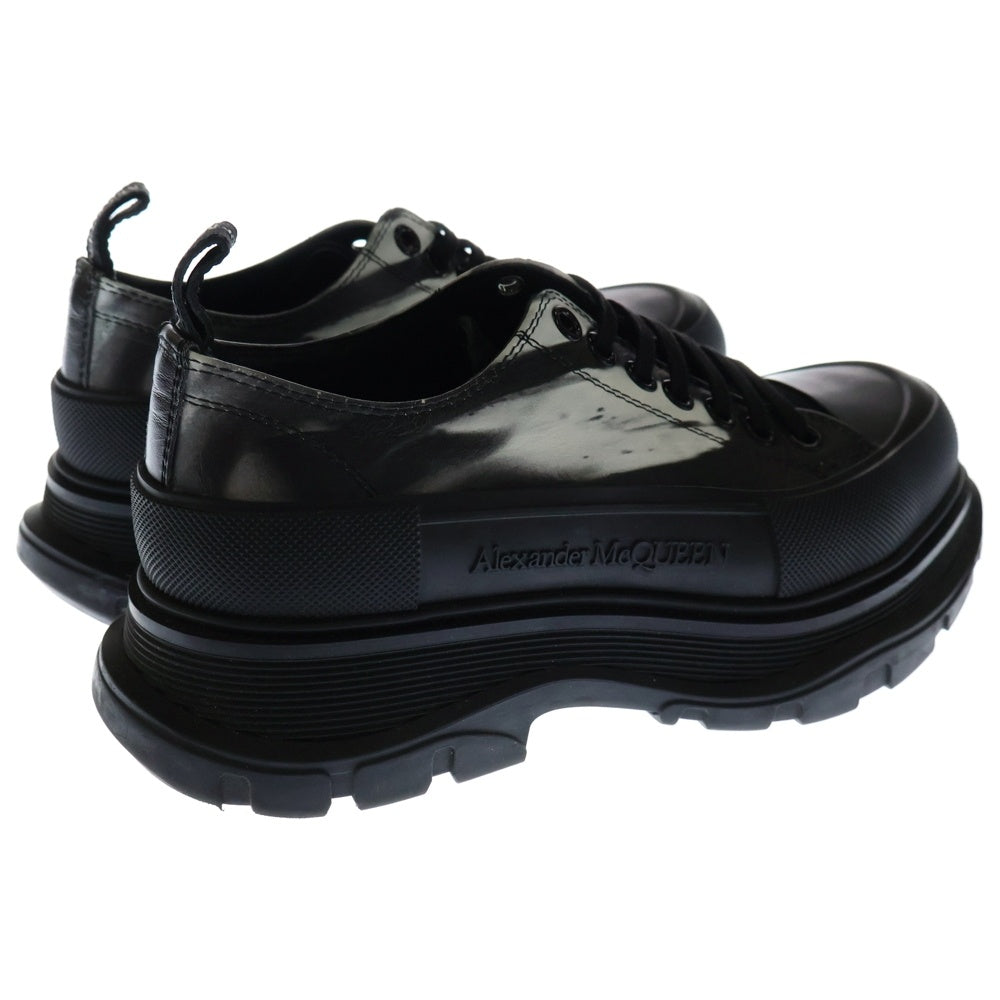 Alexander McQueen(アレキサンダーマックイーン) Tread Slick トレッド スリック レザー ローカットスニーカー ブラック 756490
