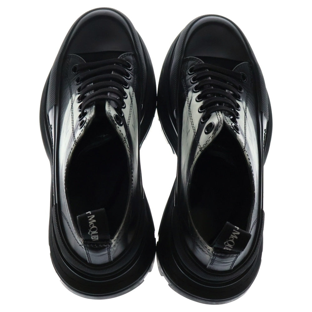 Alexander McQueen(アレキサンダーマックイーン) Tread Slick トレッド スリック レザー ローカットスニーカー ブラック 756490