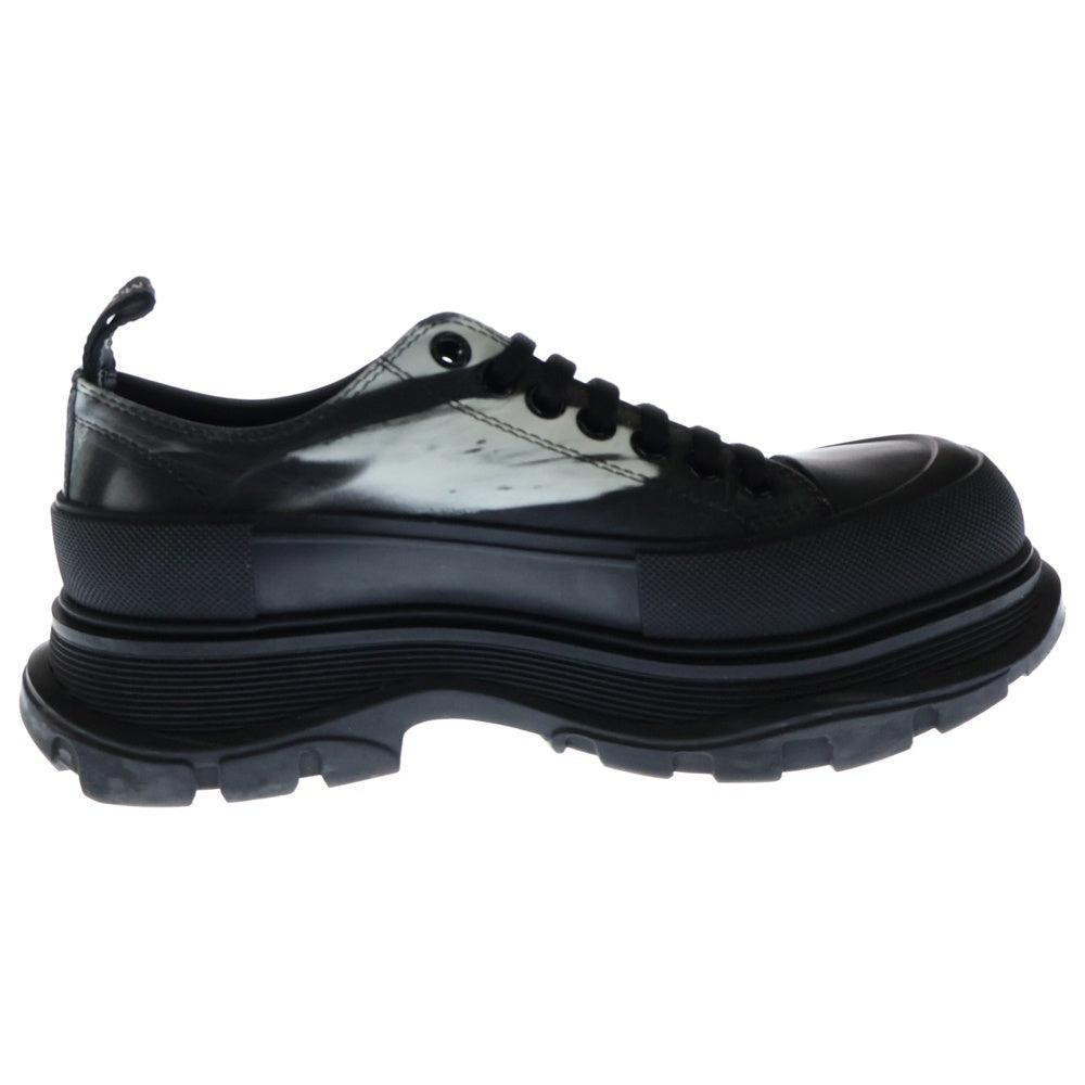 Alexander McQueen(アレキサンダーマックイーン) Tread Slick トレッド スリック レザー ローカットスニーカー ブラック 756490