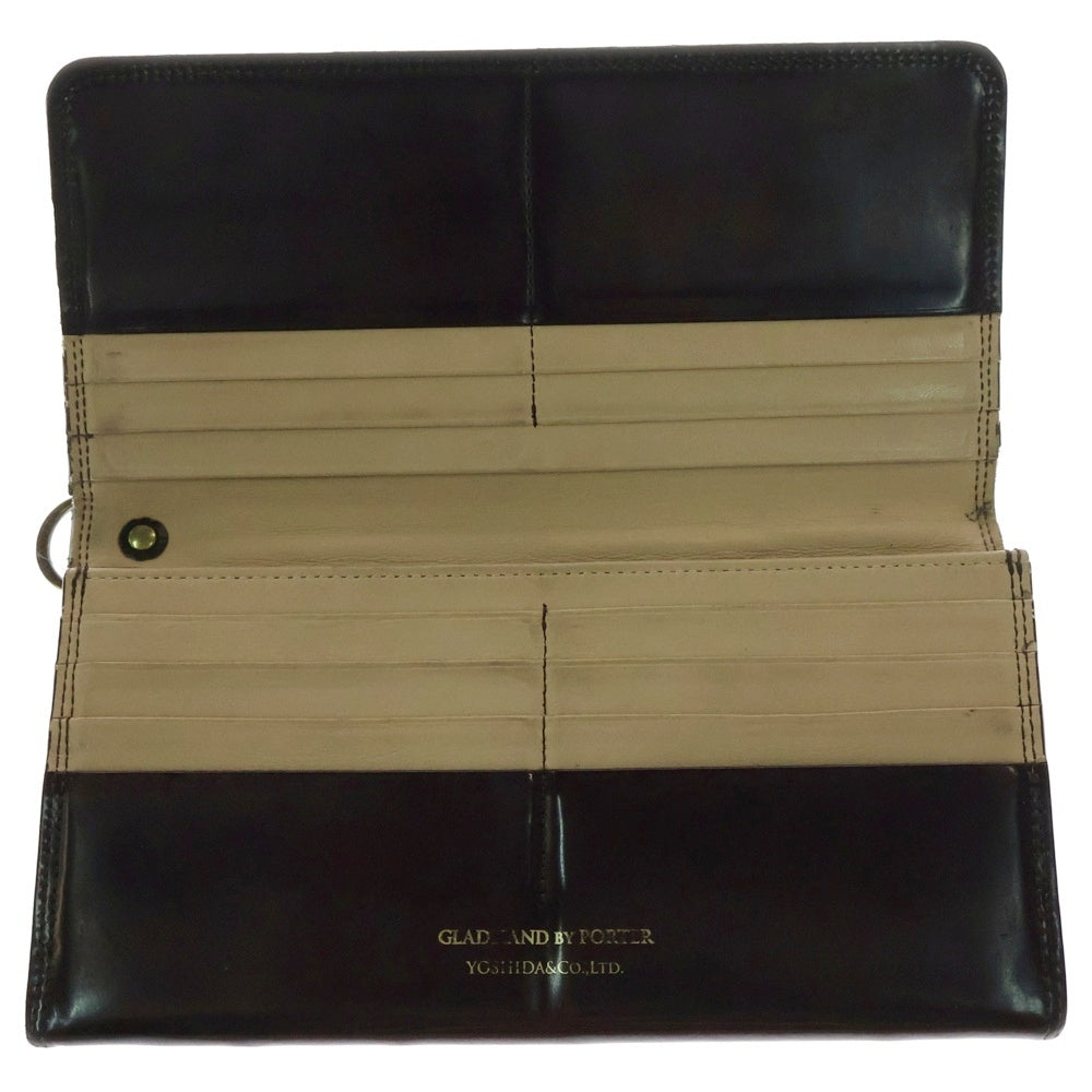 PORTER(ポーター) GLADHAND別注 BELONGINGS WALLET レザーロングウォレット 長財布 ブラウン