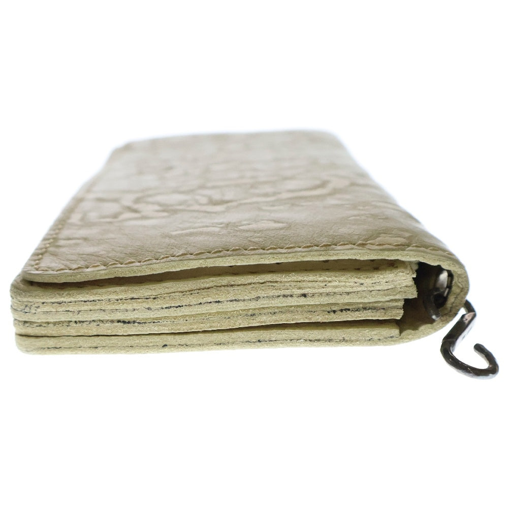 Yohji Yamamoto POUR HOMME(ヨウジヤマモト プールオム) 00AW フック付き レザー ロングウォレット 二つ折り財布 ホワイト