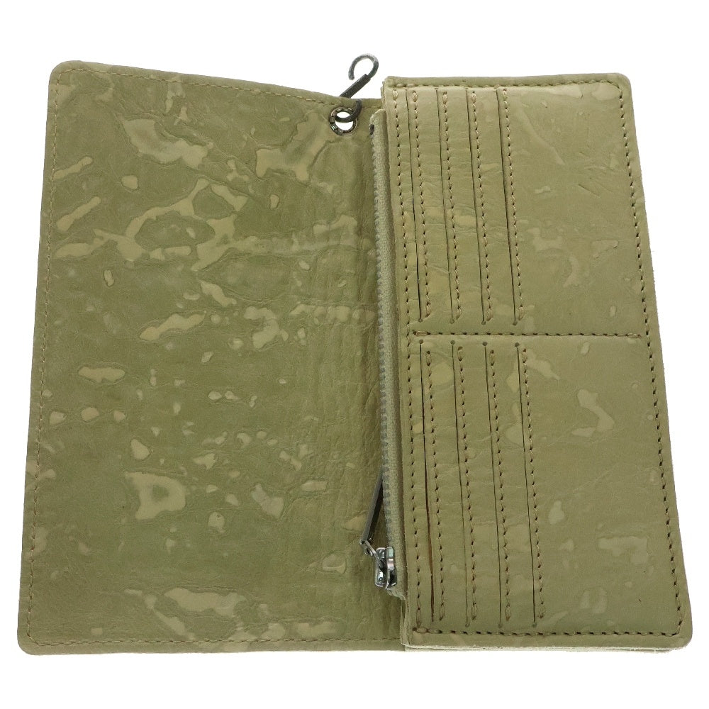 Yohji Yamamoto POUR HOMME(ヨウジヤマモト プールオム) 00AW フック付き レザー ロングウォレット 二つ折り財布 ホワイト