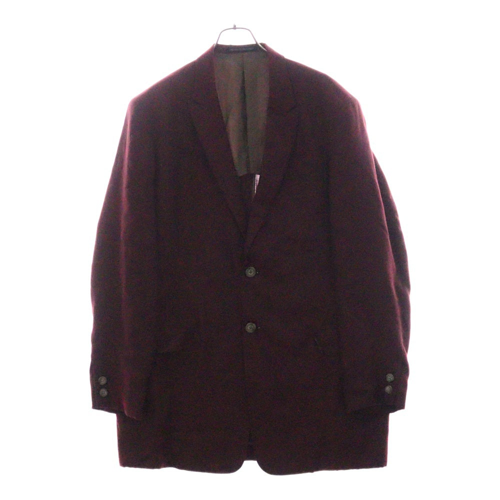 Yohji Yamamoto POUR HOMME(ヨウジヤマモト プールオム) 90S レーヨン 2Bシングル テーラードジャケット レッド