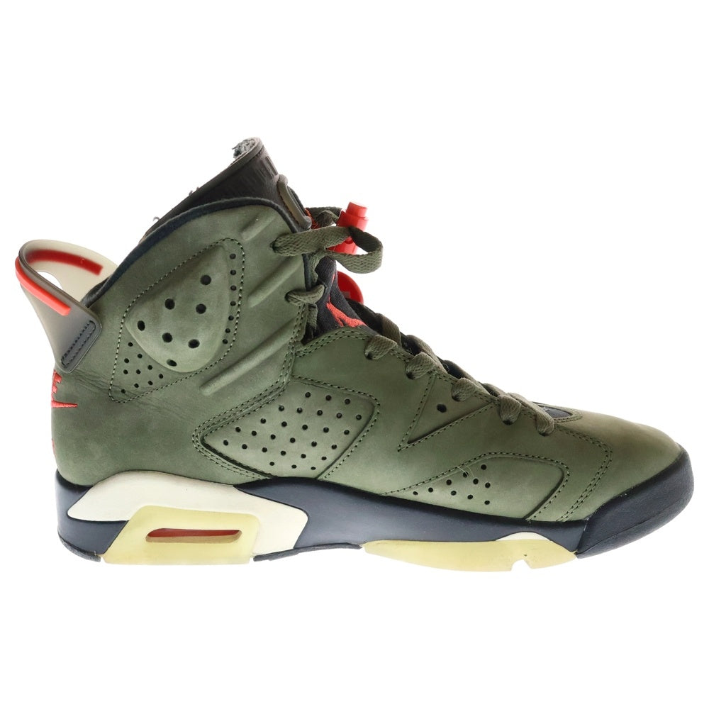 NIKE(ナイキ) ×TRAVIS SCOTT AIR JORDAN 6 RETRO SP トラヴィススコット エアジョーダン ハイカットスニーカーカーキ US8/26cm CN1084-200