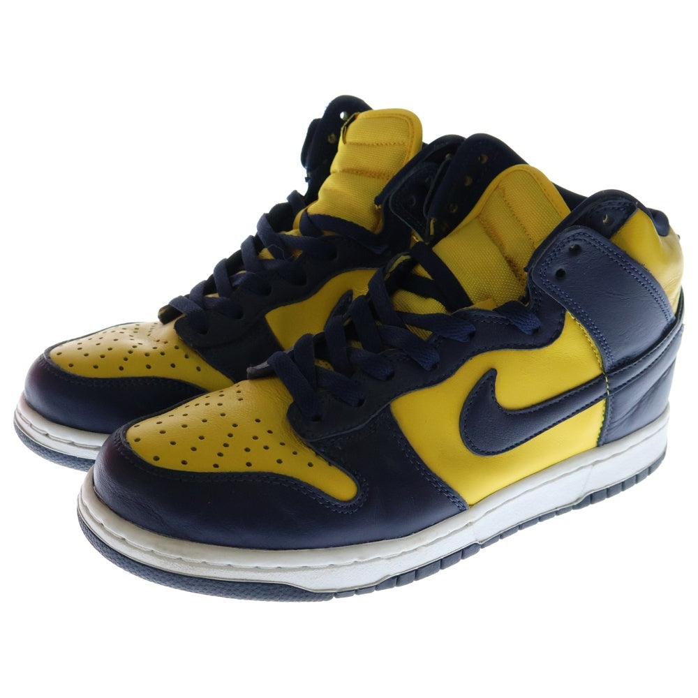 NIKE(ナイキ) DUNK HIGH SP MICHIGAN ダンク ミシガン ハイカットスニーカー イエロー/ネイビー US9/27cm CZ8149-700