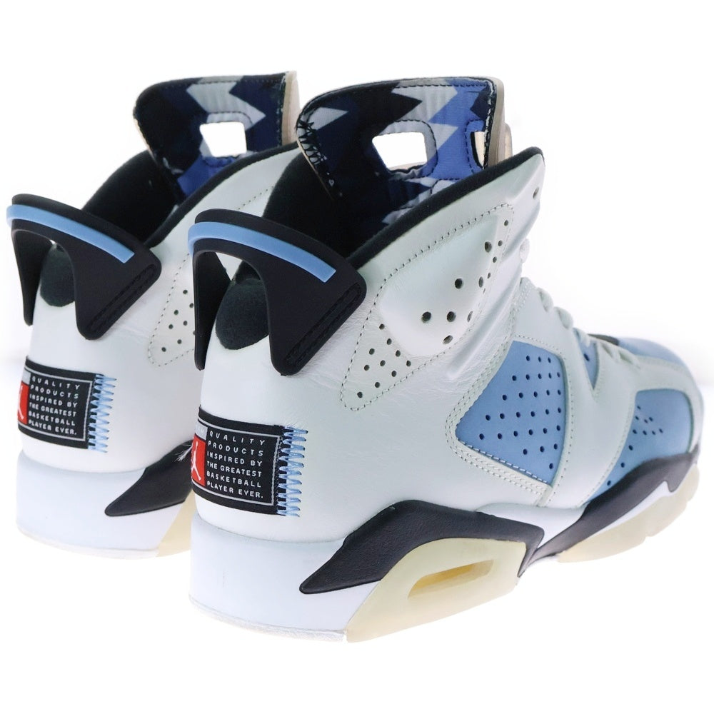 NIKE(ナイキ) AIR JORDAN 6 RETRO UNC エアジョーダン レトロ ハイカットスニーカー ホワイト/ブルー US8/26cm CT8529-410