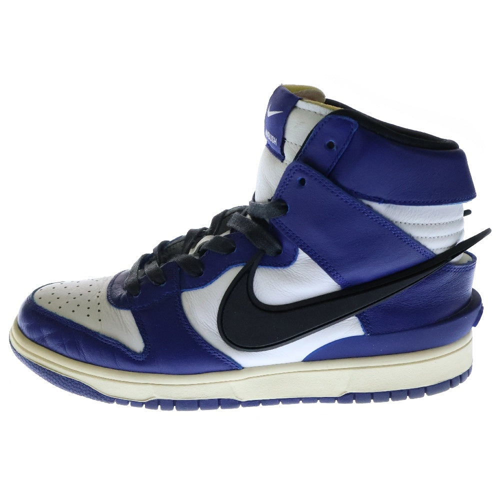 NIKE(ナイキ) ×AMBUSH DUNK HIGH Deep Royal アンブッシュ ダンク ディープロイヤル ハイカットスニーカー ホワイト/ブルー US8.5/26.5cm CU7544-400