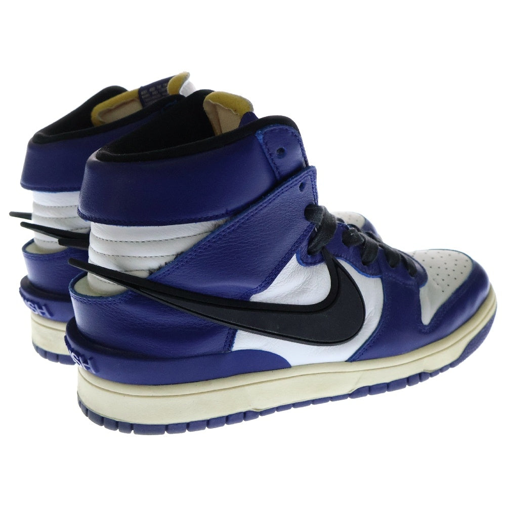 NIKE(ナイキ) ×AMBUSH DUNK HIGH Deep Royal アンブッシュ ダンク ディープロイヤル ハイカットスニーカー ホワイト/ブルー US8.5/26.5cm CU7544-400