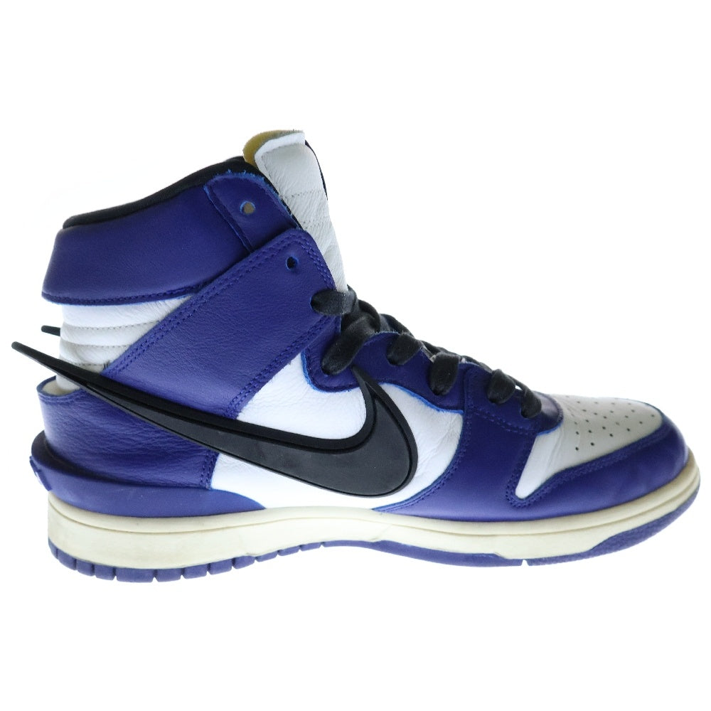 NIKE(ナイキ) ×AMBUSH DUNK HIGH Deep Royal アンブッシュ ダンク ディープロイヤル ハイカットスニーカー ホワイト/ブルー US8.5/26.5cm CU7544-400