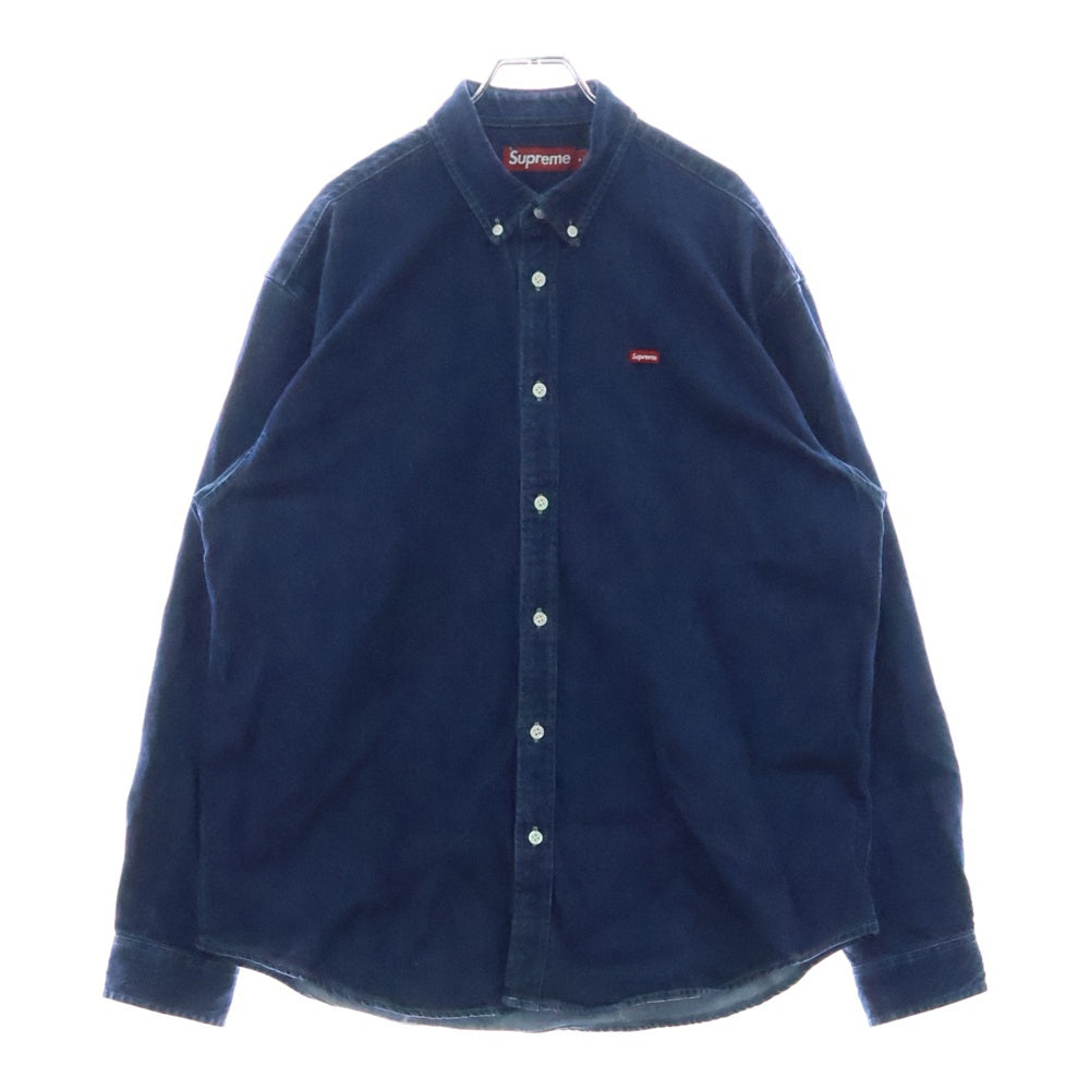 SUPREME(シュプリーム) 24AW Small Box Shirt Rinsed Denim スモールボックスロゴ デニム 長袖シャツ インディゴ
