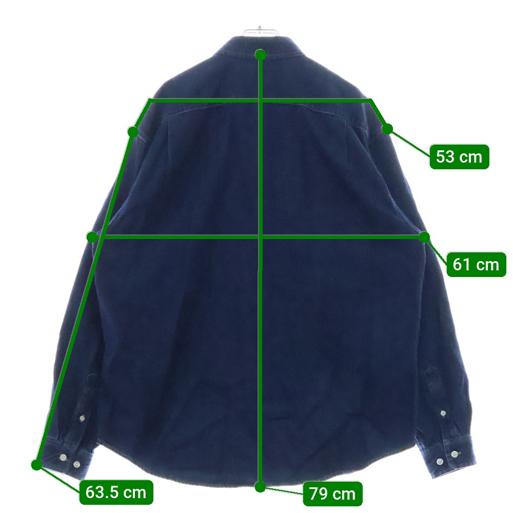 SUPREME(シュプリーム) 24AW Small Box Shirt Rinsed Denim スモールボックスロゴ デニム 長袖シャツ インディゴ