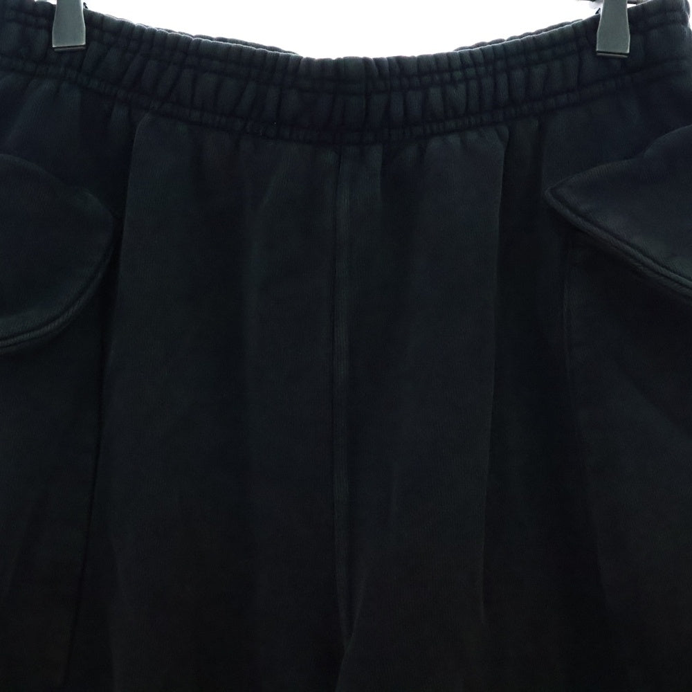 entire studios(エンタイア スタジオ) カーゴスウェットパンツ ブラック ES2379/PO0130