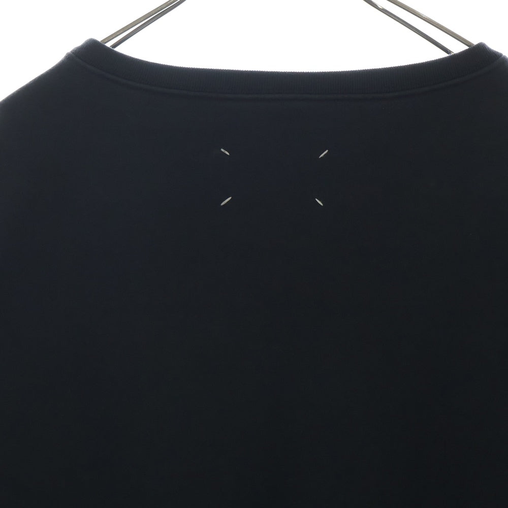Maison Margiela(メゾンマルジェラ) ナンバリング フロント ロゴ刺繍 クルーネック スウェット トレーナー ブラック S50GU0208 S25520