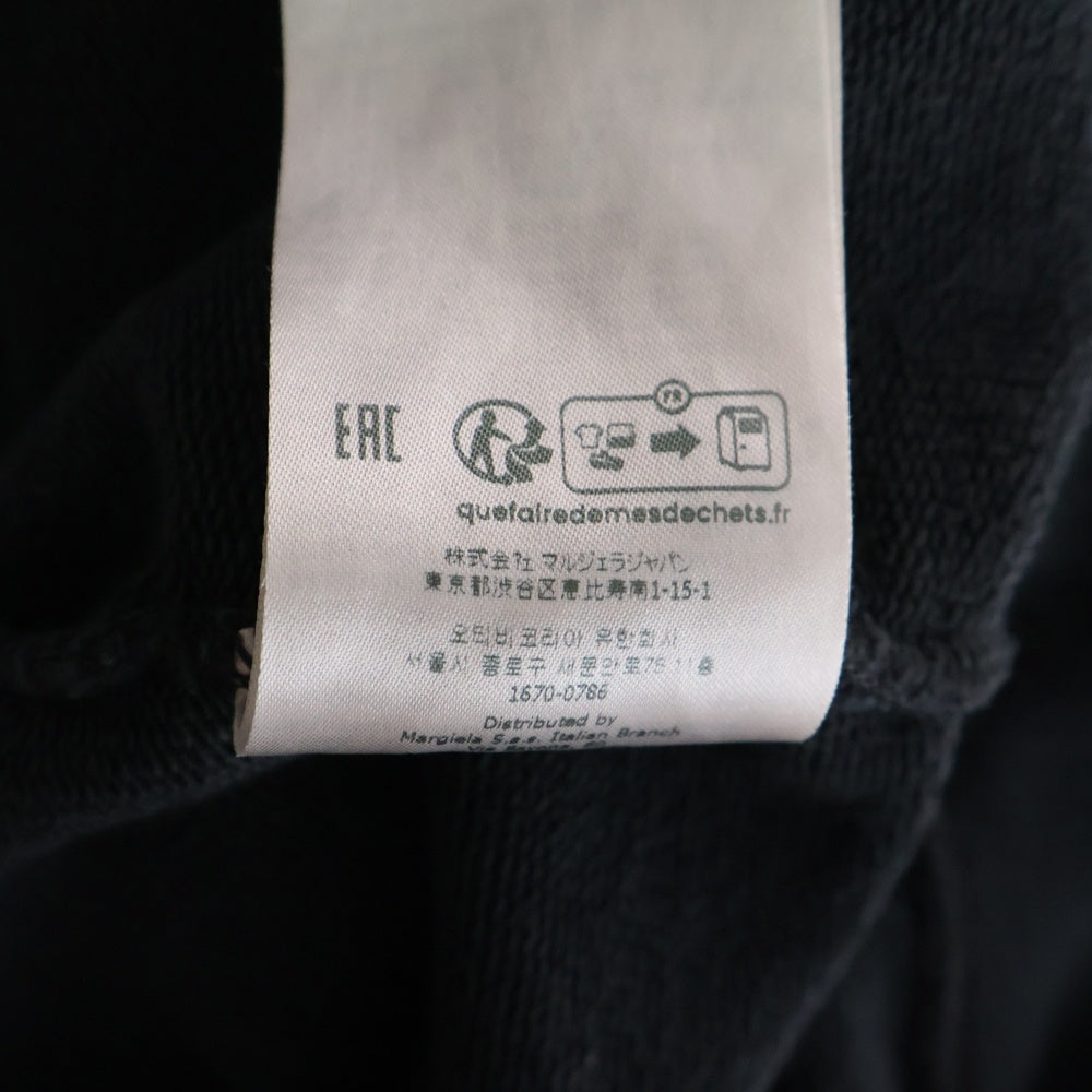 Maison Margiela(メゾンマルジェラ) ナンバリング フロント ロゴ刺繍 クルーネック スウェット トレーナー ブラック S50GU0208 S25520
