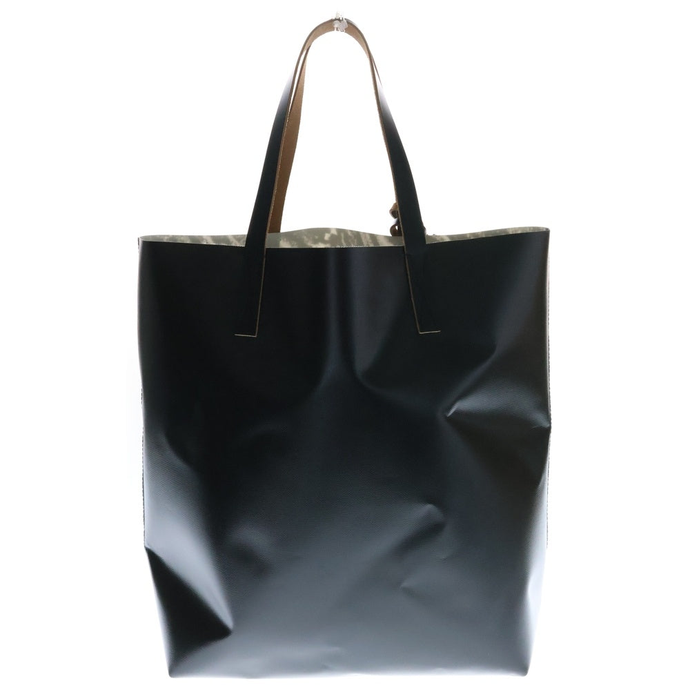 MARNI(マルニ) TRIBECA トライベッカ クレヨンプリント ロゴ トートバッグ ショッピングバッグ ブラック