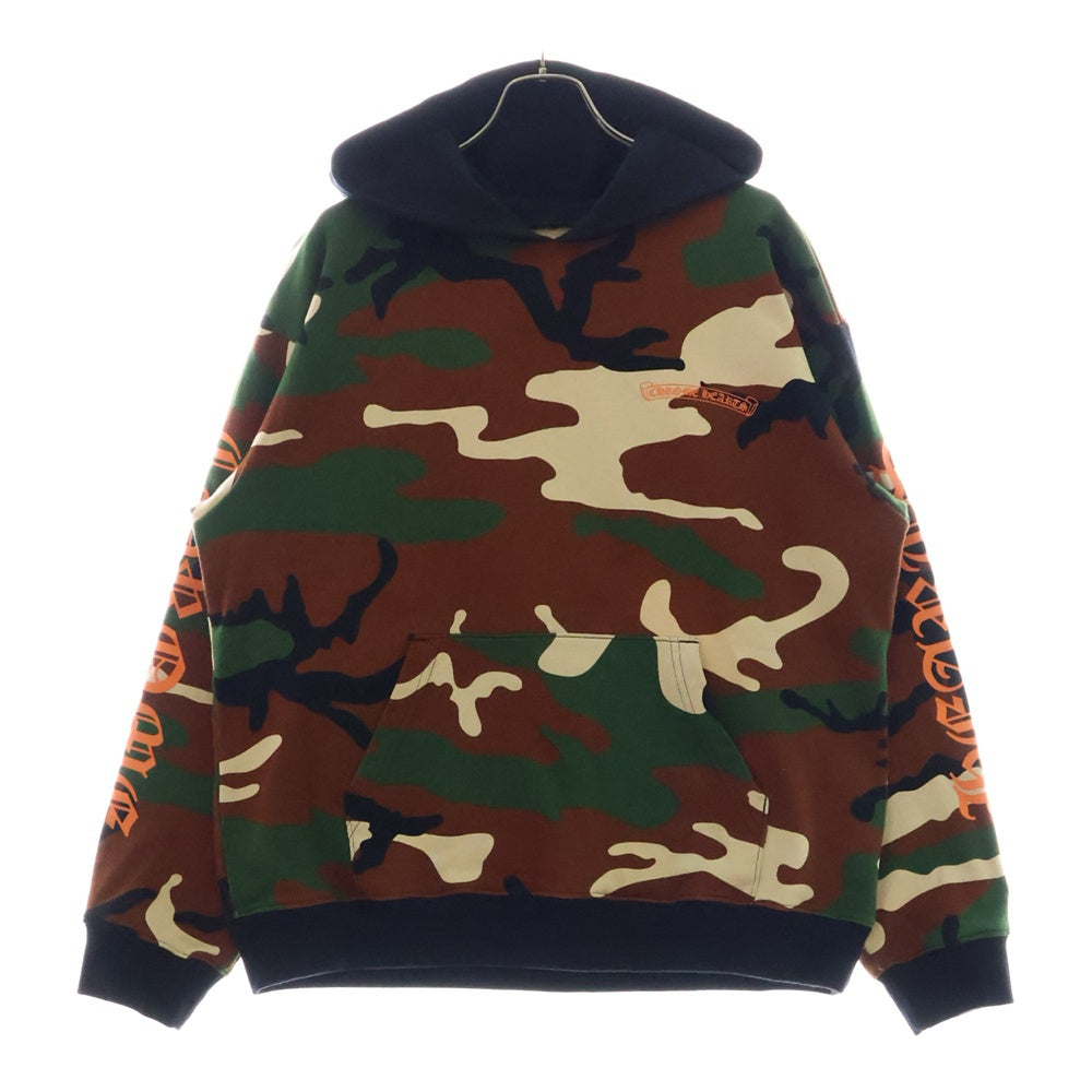 CHROME HEARTS(クロムハーツ) 22SS ×MATTY BOY PPO CAUTION HD PLVR マッティボーイ カモフラ総柄 チョンパープリントスウェット プルオーバーパーカー カーキ