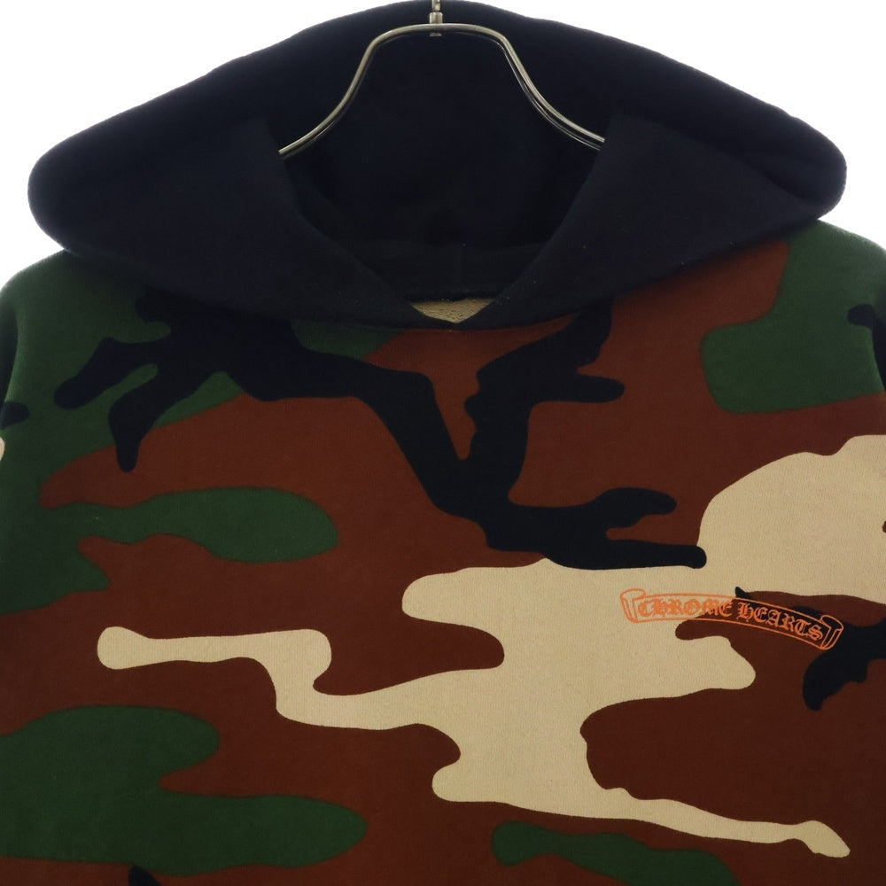 CHROME HEARTS(クロムハーツ) 22SS ×MATTY BOY PPO CAUTION HD PLVR マッティボーイ カモフラ総柄 チョンパープリントスウェット プルオーバーパーカー カーキ
