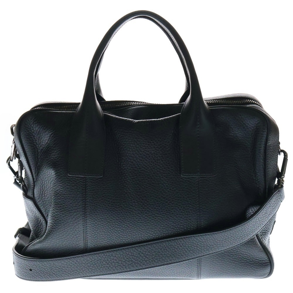 CHRISTIAN LOUBOUTIN(クリスチャンルブタン) FREDO 2WAY レザー ブリーフケース ビジネスバッグ ハンドバッグ トートバッグ ブラック 3155121