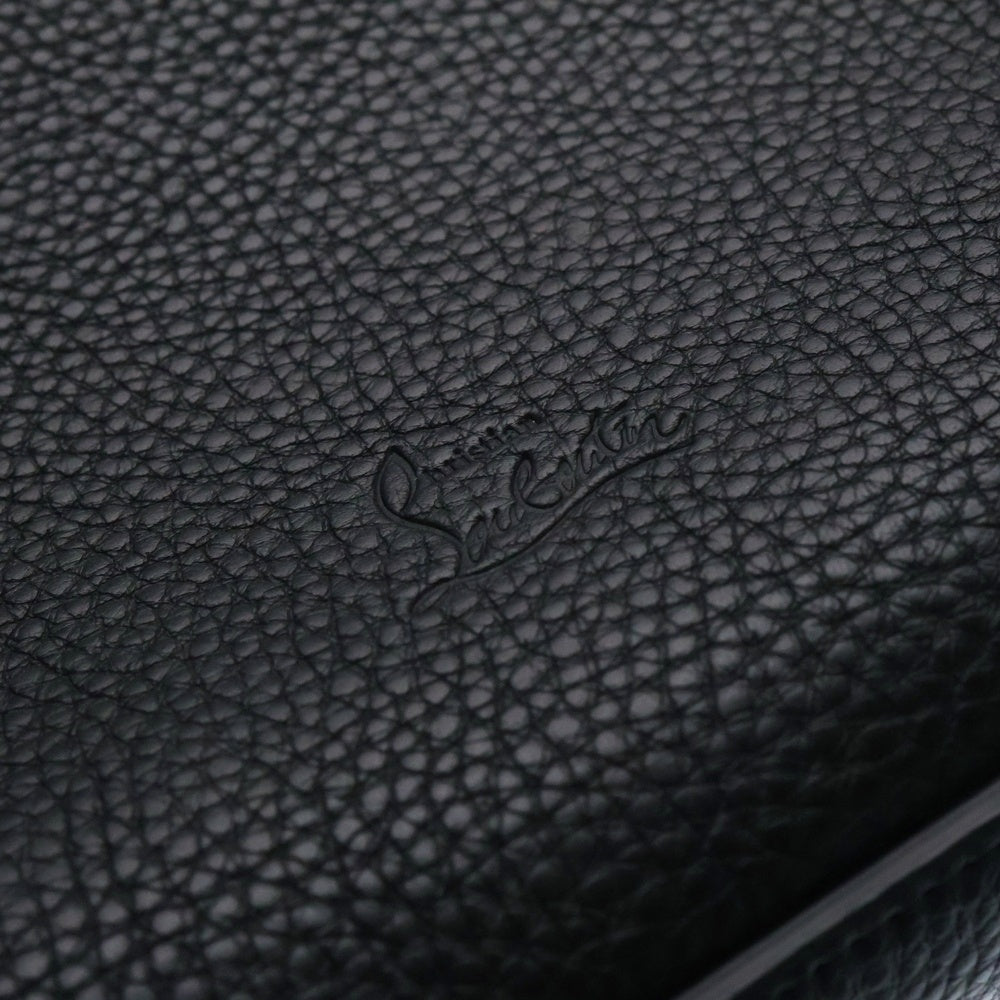 CHRISTIAN LOUBOUTIN(クリスチャンルブタン) FREDO 2WAY レザー ブリーフケース ビジネスバッグ ハンドバッグ トートバッグ ブラック 3155121