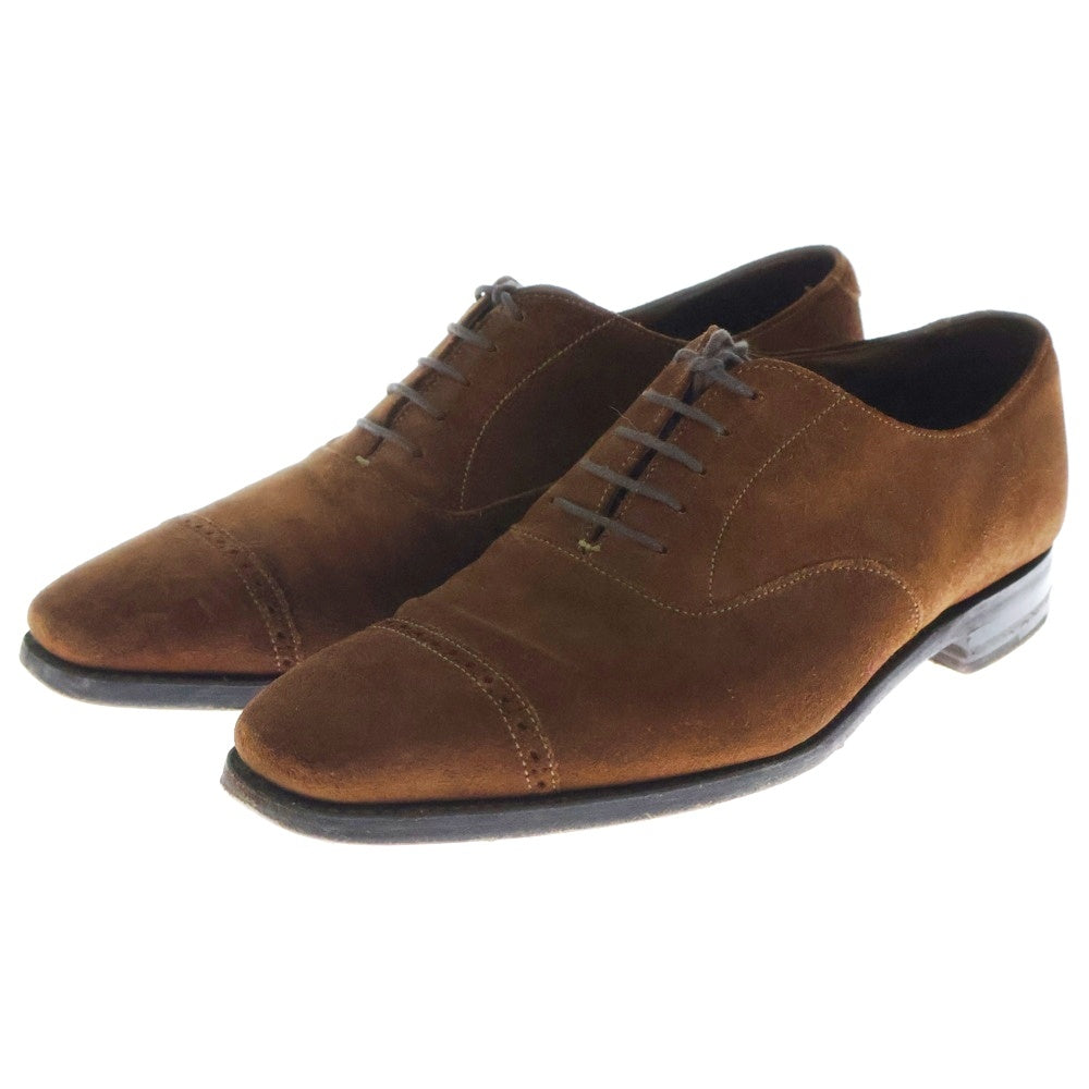 CHEANEY(チーニー) メダリオン ストレートチップ スウェードレザー ビジネスシューズ ブラウン
