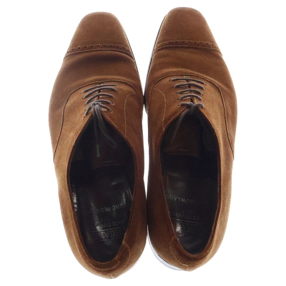 CHEANEY(チーニー) メダリオン ストレートチップ スウェードレザー ビジネスシューズ ブラウン