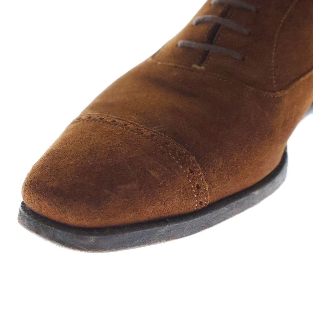 CHEANEY(チーニー) メダリオン ストレートチップ スウェードレザー ビジネスシューズ ブラウン
