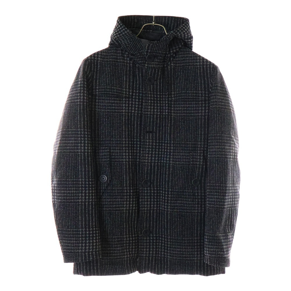 HERNO(ヘルノ) 総柄 ナイロン ジップアップ フーデッド ダウンジャケット グレー PI0316U-19416-9200