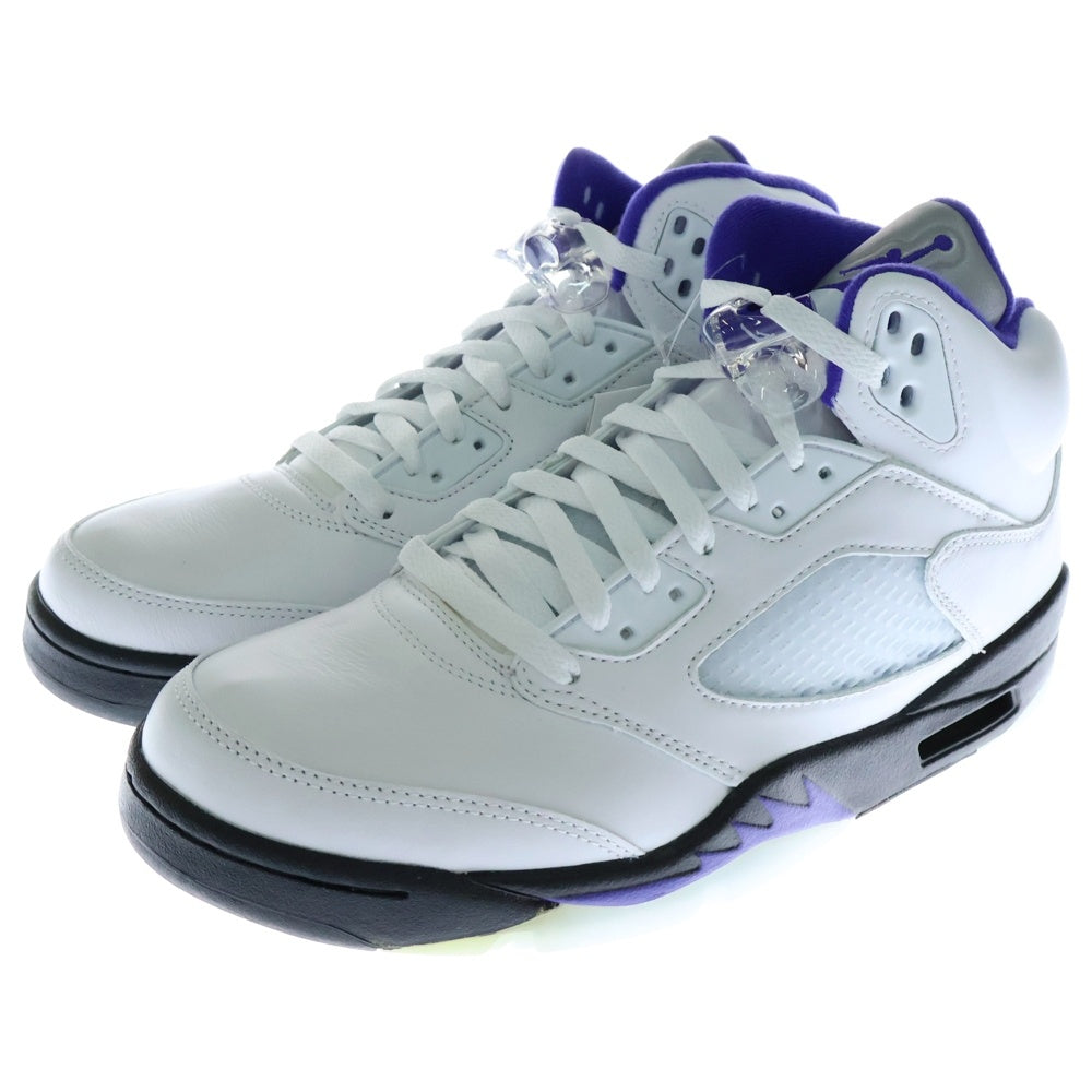 NIKE(ナイキ) AIR JORDAN 5 Dark Concord エアジョーダン 5 ダークコンコルド ハイカットスニーカー ホワイト US9.5/27.5cm DD0587-141