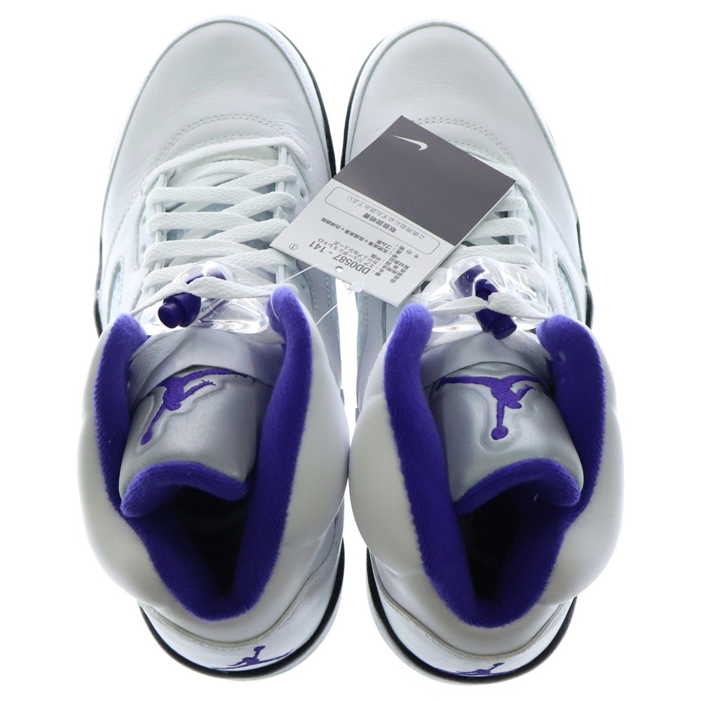 NIKE(ナイキ) AIR JORDAN 5 Dark Concord エアジョーダン 5 ダークコンコルド ハイカットスニーカー ホワイト US9.5/27.5cm DD0587-141