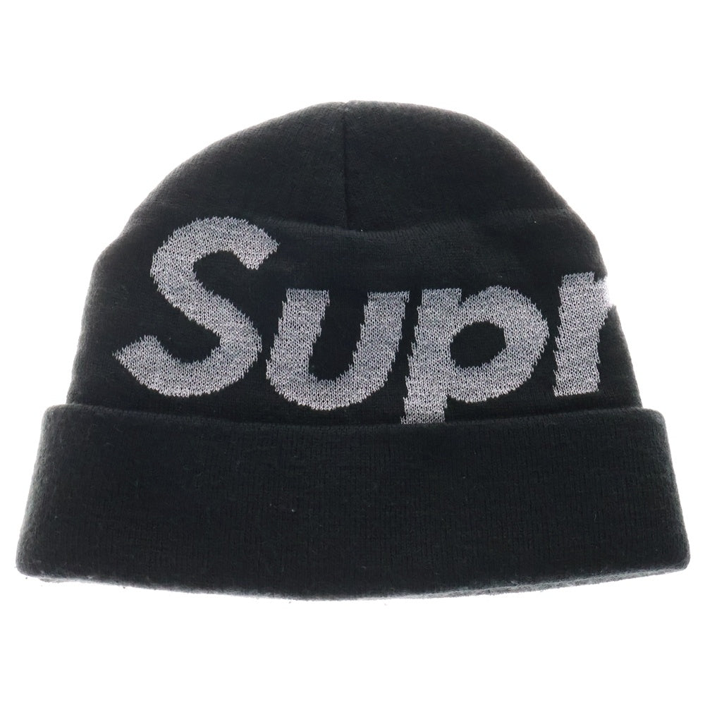 SUPREME(シュプリーム) 18AW Reflective Big Logo Beanie リフレクター ビッグロゴビーニー ニットキャップ ブラック