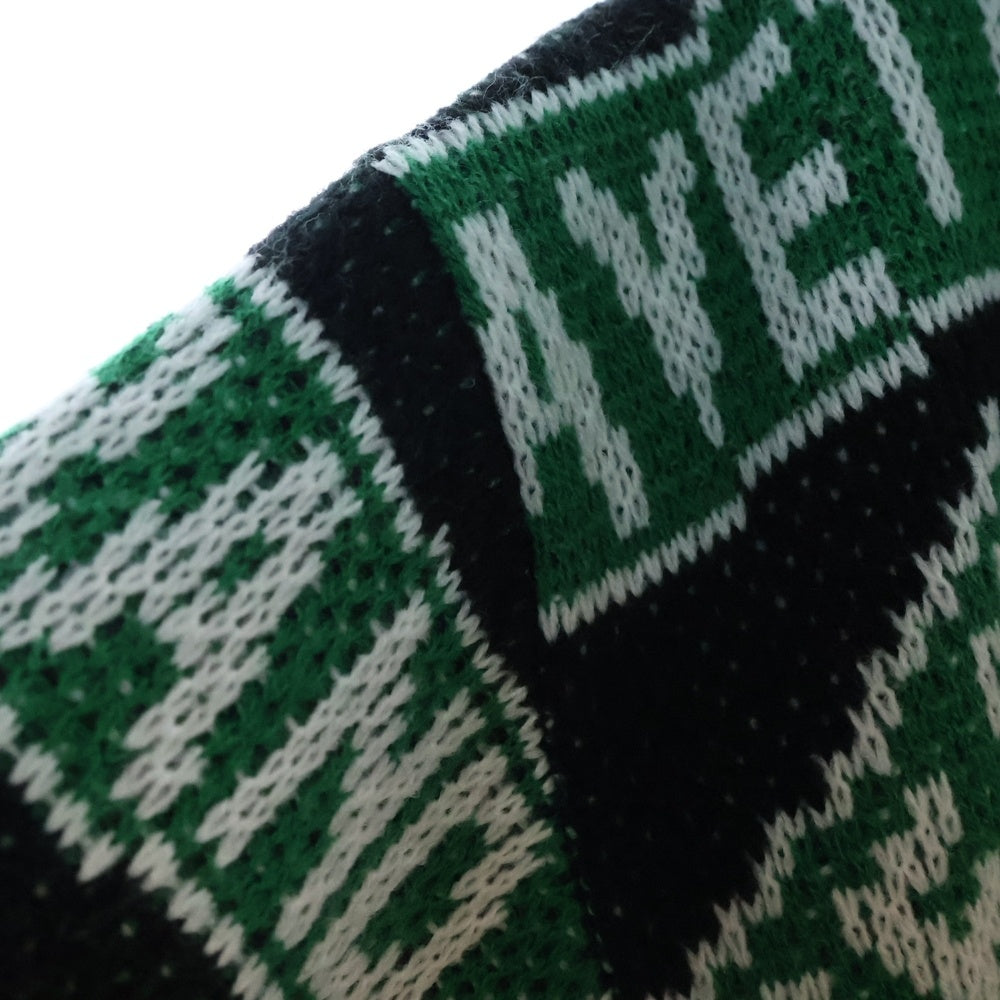 SUPREME(シュプリーム) 21SS Street Signs Sweater ストリートサイン 総柄 アクリル ニット セーター ブラック/グリーン