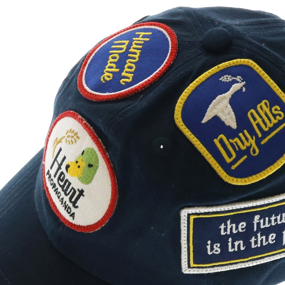 HUMAN MADE(ヒューマンメイド) Twill 6Panel Cap ワッペン ロゴ ツイル 6パネル キャップ 帽子 ネイビー