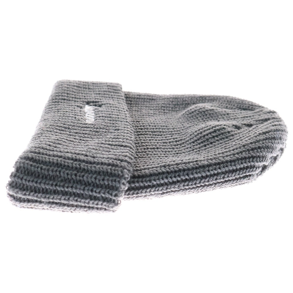 SUPREME(シュプリーム) 22AW Loose Gauge Beanie ルーズゲージ ロゴ刺繍 アクリル ニット ビーニー ニットキャップ 帽子 グレー