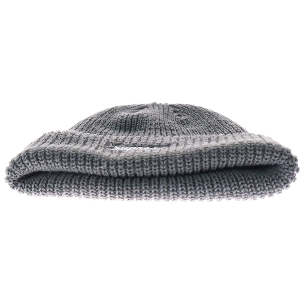 SUPREME(シュプリーム) 22AW Loose Gauge Beanie ルーズゲージ ロゴ刺繍 アクリル ニット ビーニー ニットキャップ 帽子 グレー