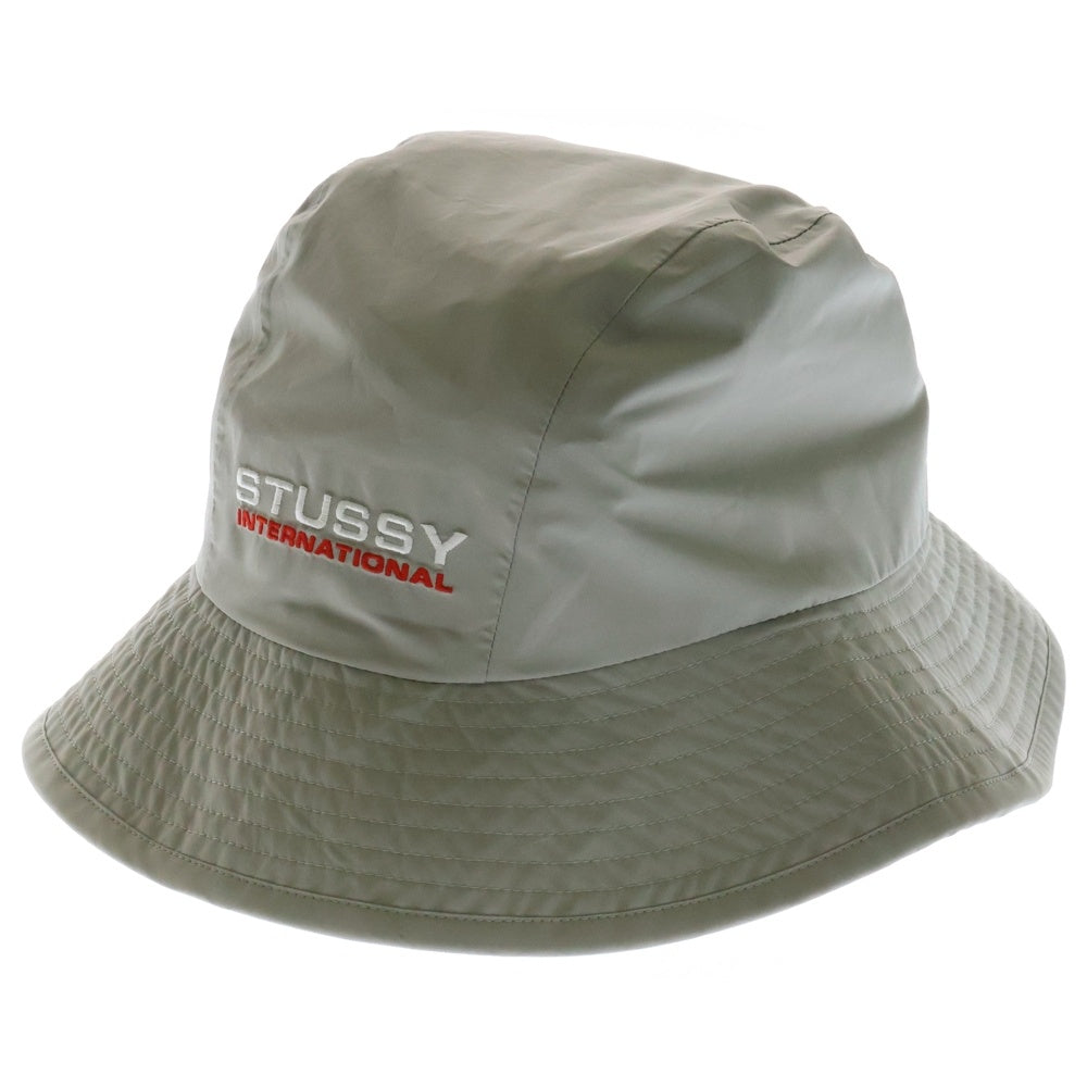 STUSSY(ステューシー) GORE-TEX BUCKET HAT ゴアテックス ロゴ刺繍 ナイロン バケットハット 帽子 グレー