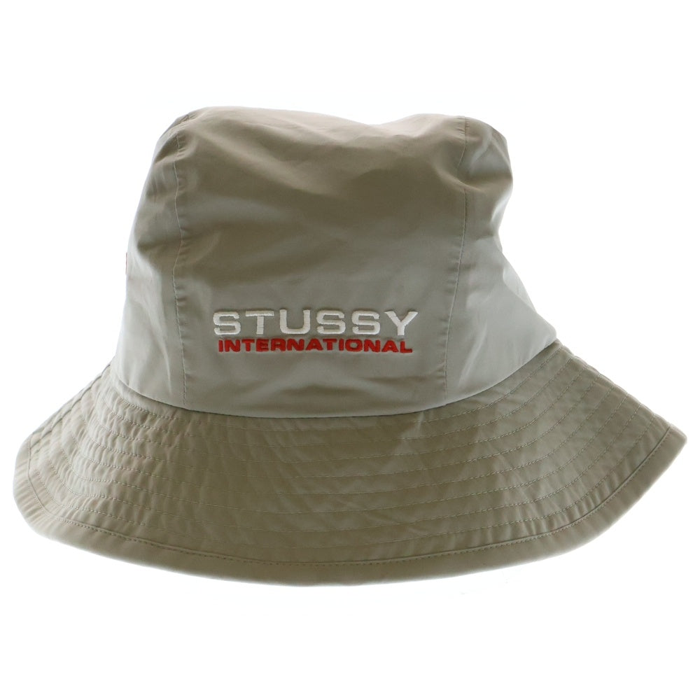 STUSSY(ステューシー) GORE-TEX BUCKET HAT ゴアテックス ロゴ刺繍 ナイロン バケットハット 帽子 グレー