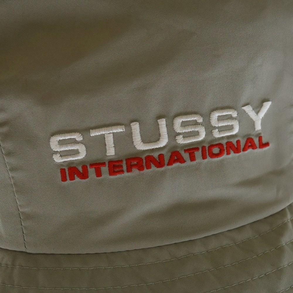 STUSSY(ステューシー) GORE-TEX BUCKET HAT ゴアテックス ロゴ刺繍 ナイロン バケットハット 帽子 グレー