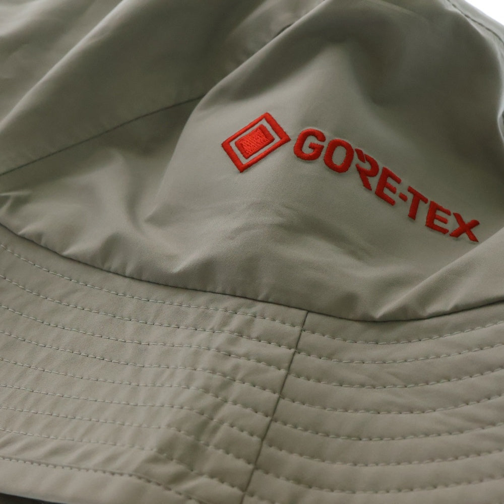 STUSSY(ステューシー) GORE-TEX BUCKET HAT ゴアテックス ロゴ刺繍 ナイロン バケットハット 帽子 グレー
