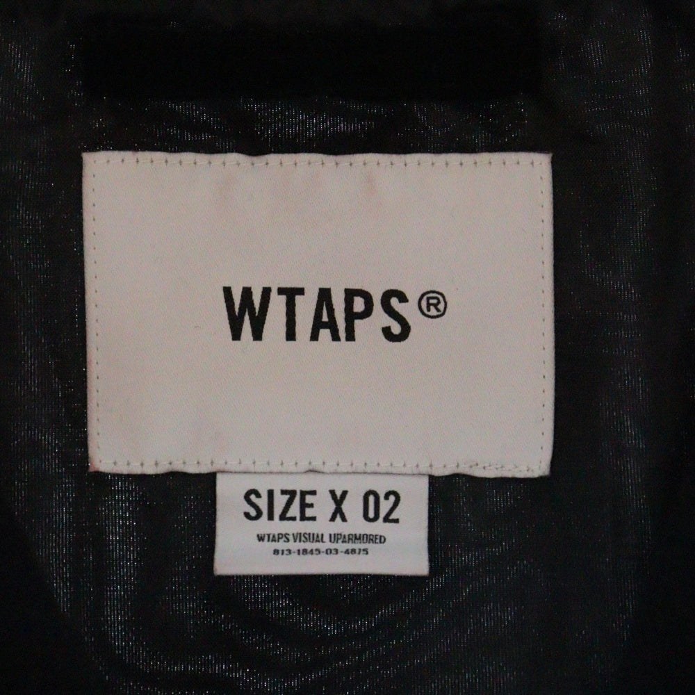 WTAPS(ダブルタップス) 23AW SMOCK / LS / POLY. VVT. TEXTILE クロスボーンベルベットスモック クルーネック ブラック 232TQDT-SHM04