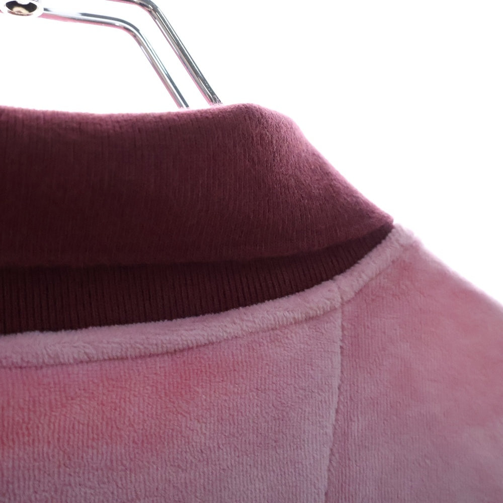 SUPREME(シュプリーム) 22AW Paneled Velor L/S Polo パネル ベロア 長袖ポロシャツ バーガンディ