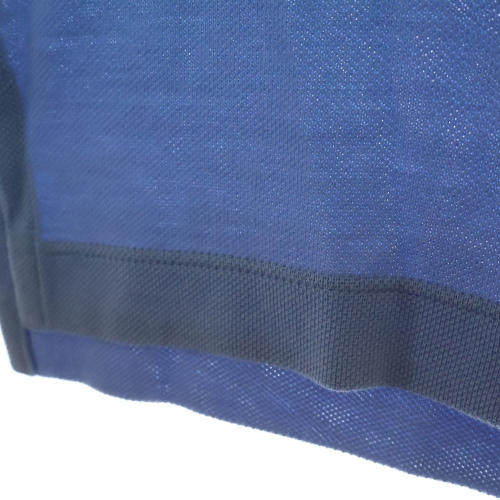 GUCCI(グッチ) ×adidas Piquet Polo Shirt アディダス トレフォイルロゴ 刺繍 ボウリング 半袖 ポロシャツ ブルー 700497 XJEVF