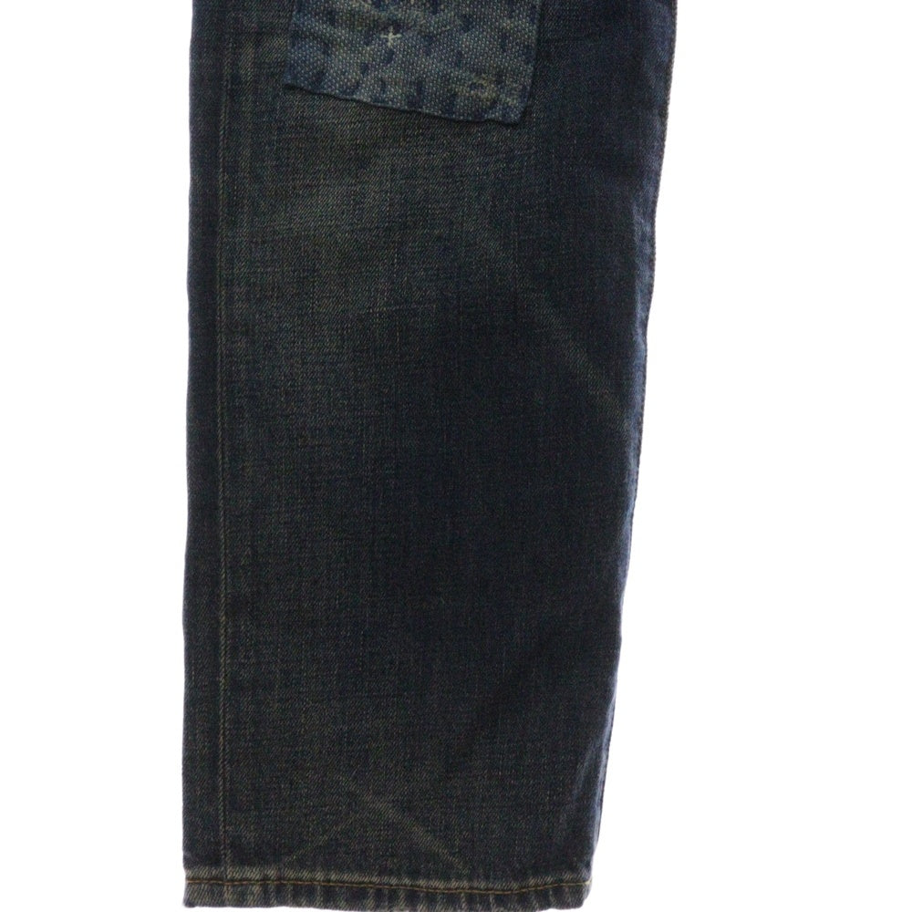 DENIM & SUPPLY RALPH LAUREN(デニム アンド サプライ ラルフローレン) ダメージ加工 刺し子 デニムパンツ インディゴ 288506831002