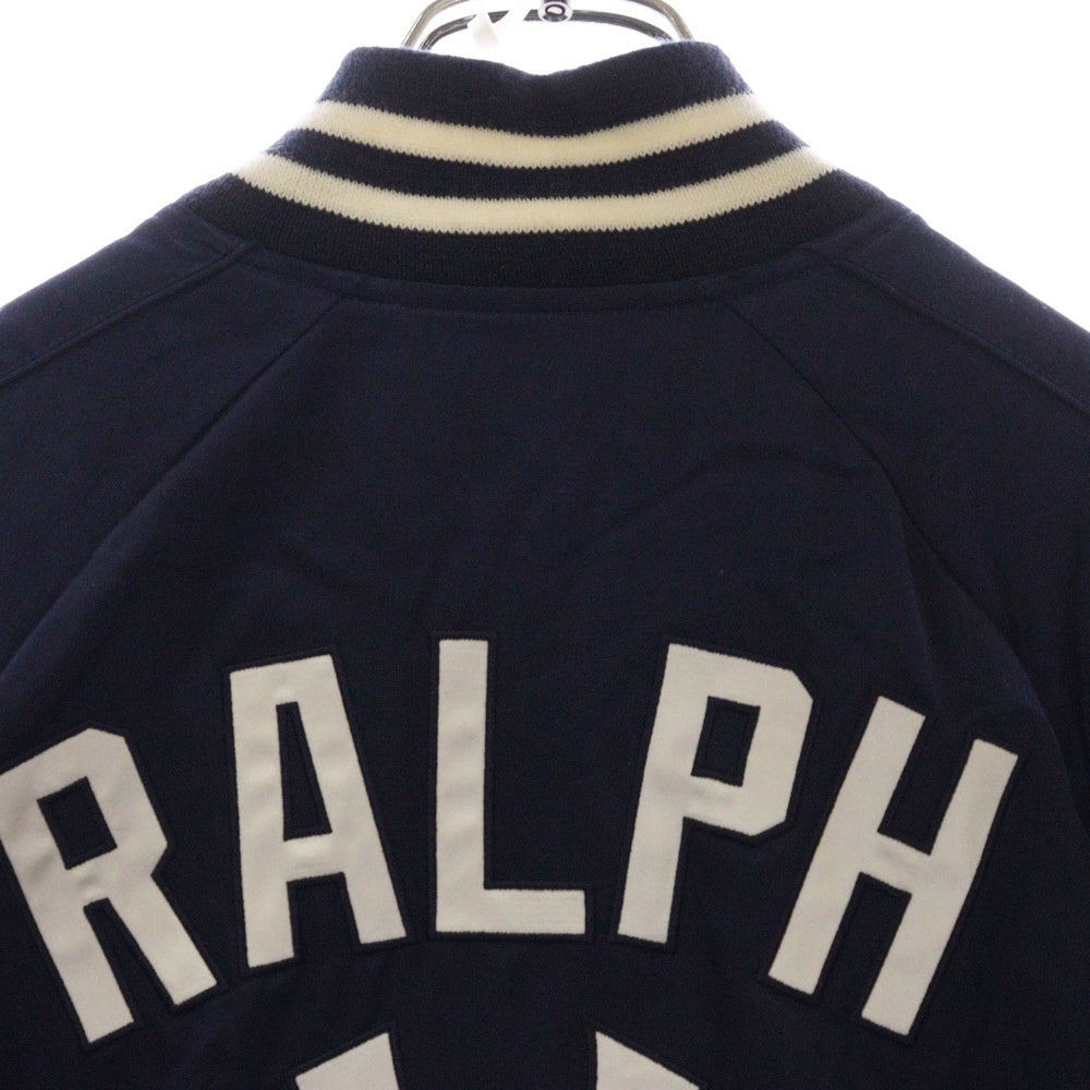 POLO RALPH LAUREN(ポロラルフローレン) ×MLB NEW YORK YANKEES BASEBALL JACKET エムエルビー ニューヨークヤンキース ベースボールジャケット サテン スタジアムジャケット ネイビー 710810481001